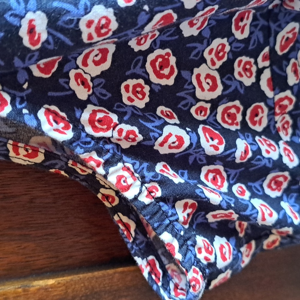 Tommy Hilfiger size 8 woman's red white and blue floral cotton sleeveless dress - Picture 4 of 6